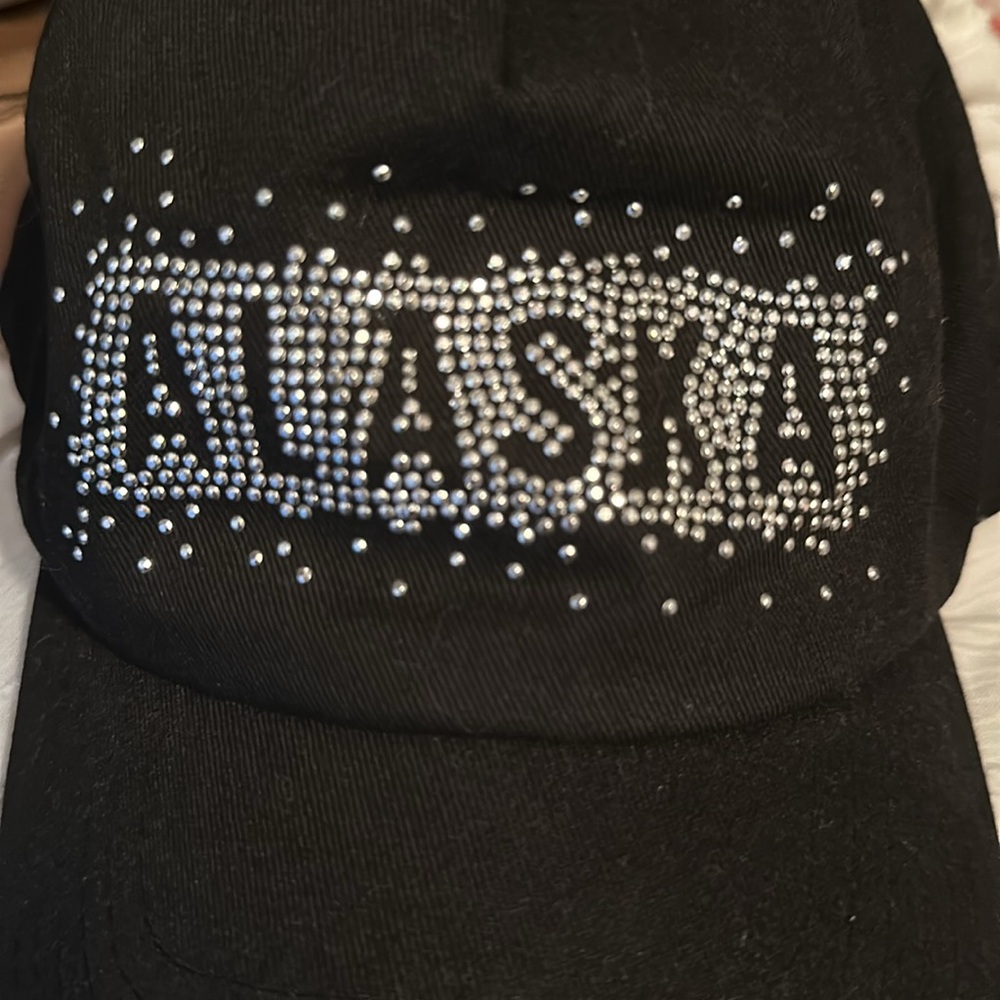 ALASKA black n bling baseball cap